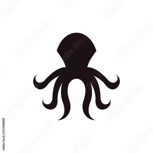 Octopus simple silhouette creative logo design