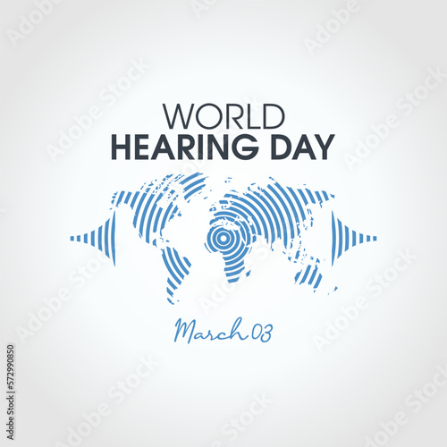vector graphic of world hearing day good for world hearing day celebration. flat design. flyer design.flat illustration.