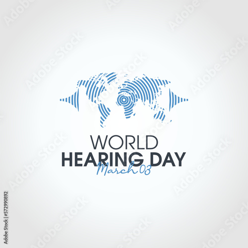 vector graphic of world hearing day good for world hearing day celebration. flat design. flyer design.flat illustration.