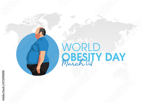 vector graphic of world obesity day good for world obesity day celebration. flat design. flyer design.flat illustration.