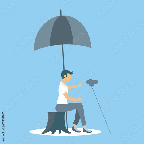 Shooting camera person