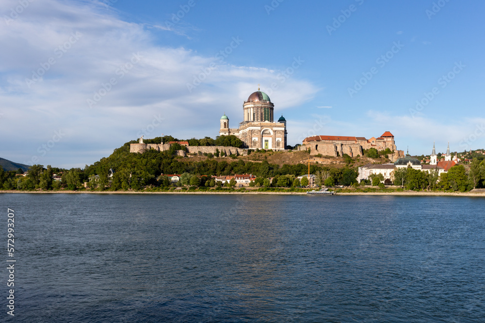 The Esztergom Basilica from across the Danube River.