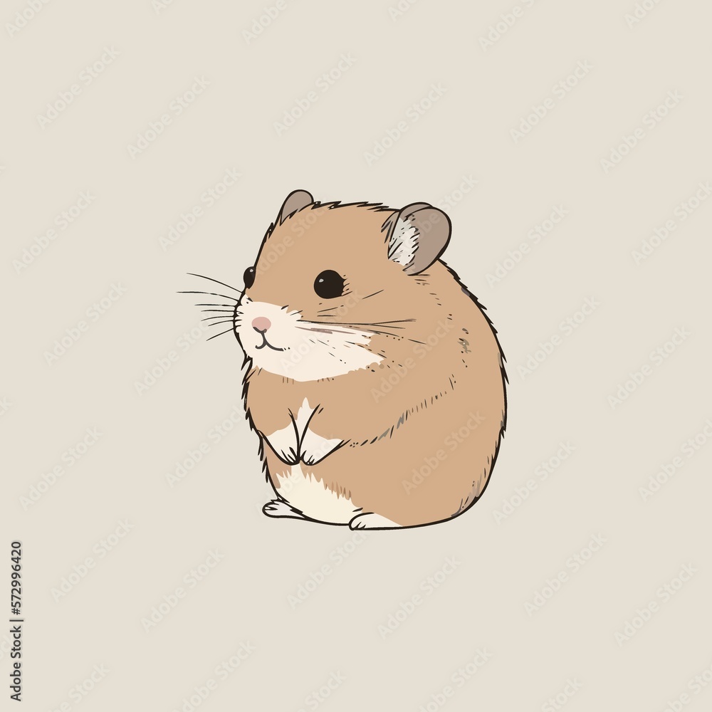small animal mammal rodent hamster created with Generative AI technology