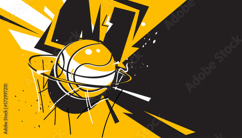 Basketball background design. Vector illustration of sport concept