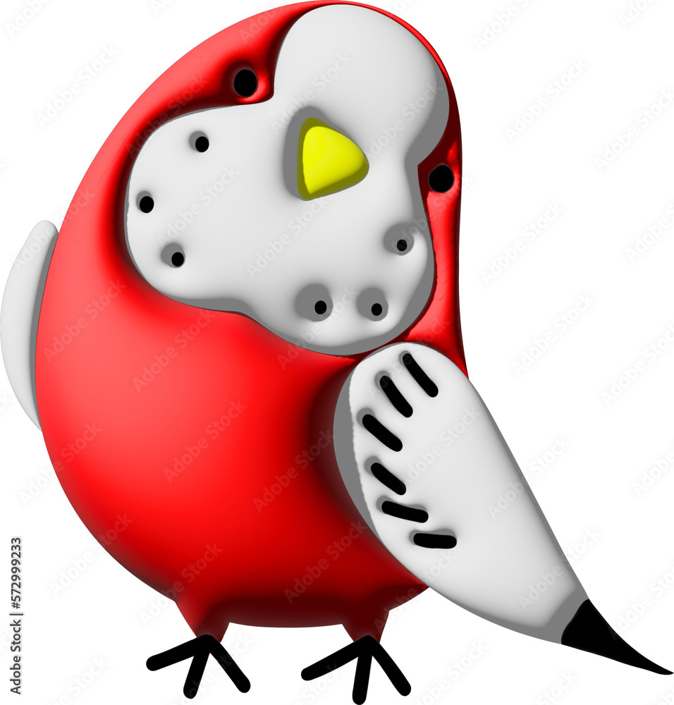 Fototapeta premium 3D red parrot
