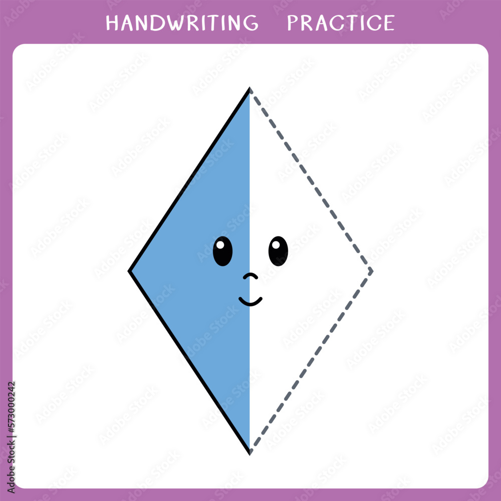 Handwriting practice worksheet. Simple educational game for kids ...