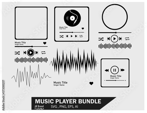 Music Player Acrylic Template Design 