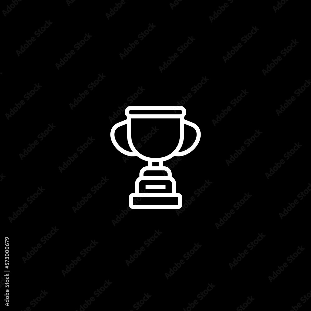 Trophy icon. Trophy icon image. icon isolated on black background. Trophy icon. Trophy icon image. icon isolated on black background.