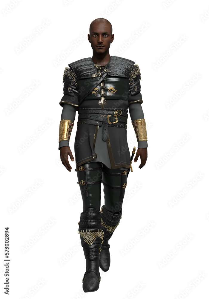 3d rendering illustration fantasy black man soldier isolated 3d rendering illustration fantasy black man soldier isolated