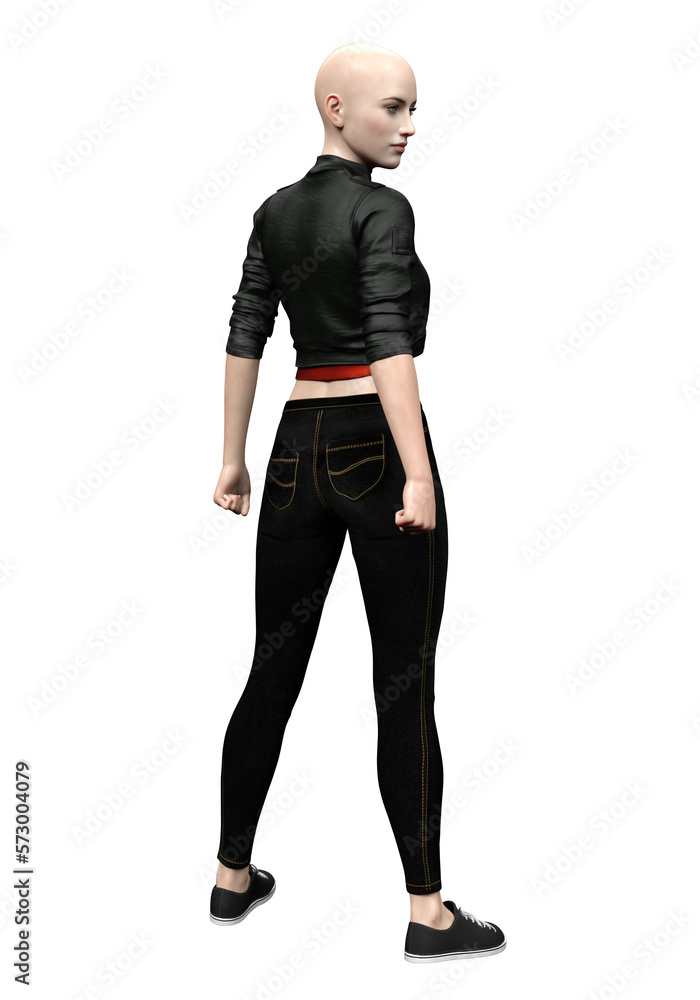 3d illustration render white woman urban fantasy contemporary isolated 3d illustration render white woman urban fantasy contemporary isolated