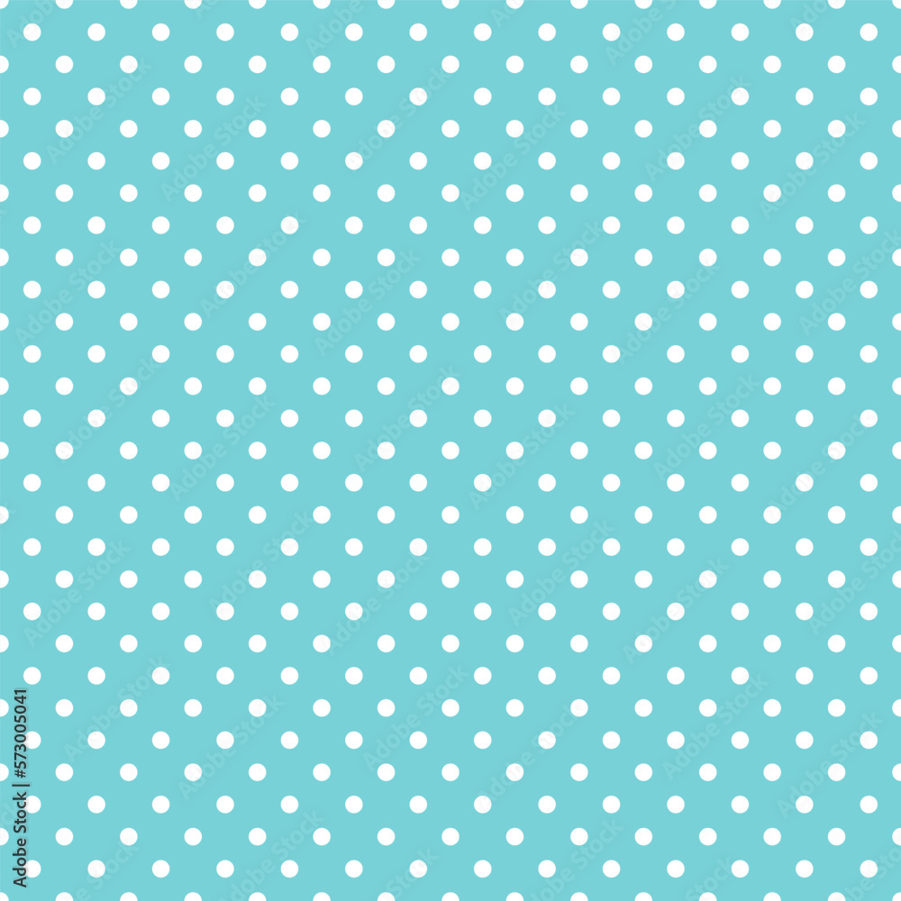 Seamless retro pattern with small white polka dots on a light blue background.Flat style vector illustration.