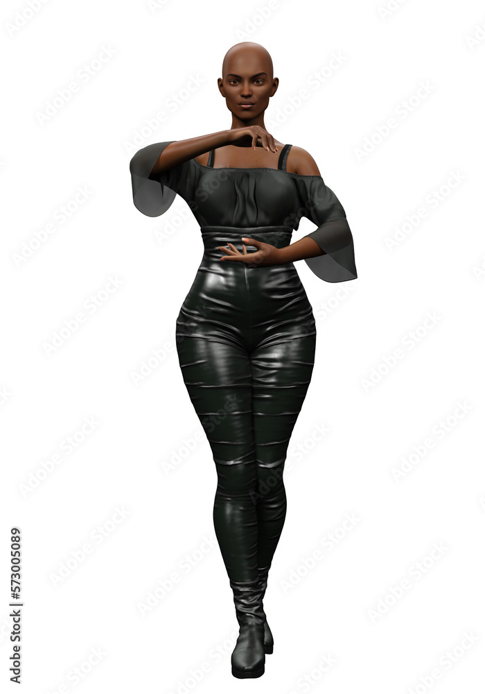 3d render illustration black woman urban fantasy witch isolated 3d render illustration black woman urban fantasy witch isolated