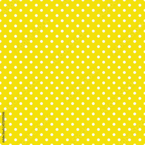 Seamless pattern in retro style.Abstract vintage pattern with small white polka dots on a yellow background for textile, wrapping paper, banners, print, packaging and other design. Vector illustration