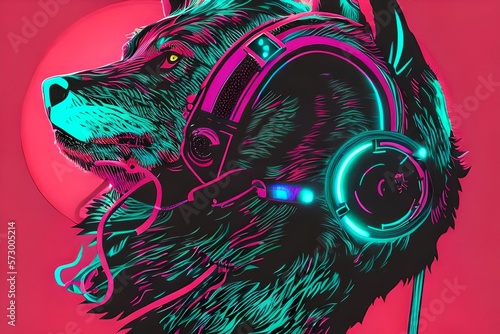 background with a wolf