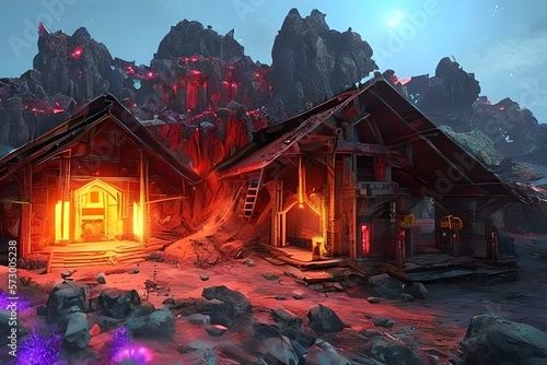 Abandoned mine. AI