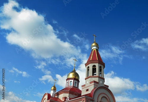 Russian Ancient Orthodox Church (RDC), in honor of the holy miracle workers and silverless Kozma and Damian, Orenburg, Russia photo