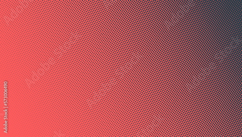 Pop Art Dots Wavy Halftone Angled Gradient Vector Textured Red Dark Blue Abstract Background. Dot Work Structure Subtle Texture Design Element. Half Tone Contrast Graphic Minimalist Art Wallpaper
