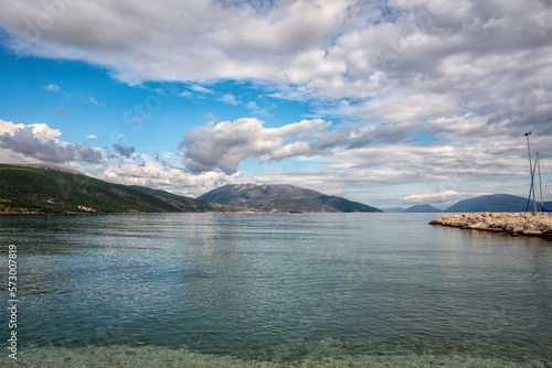 beautiful clouds in the sea, yachting