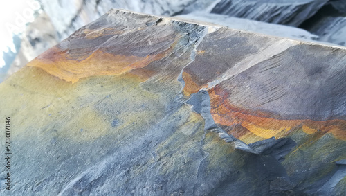 Fotografie facies pumpellyite-attinolite ardesia capobrembo