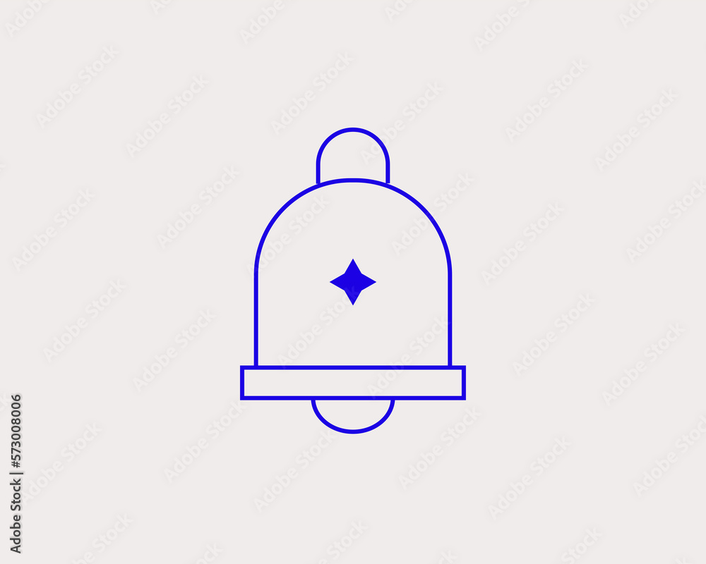 Obraz premium Concept of school bell in a flat style. School education thin line icon. Children education editable stroke icon. Vector illustration 