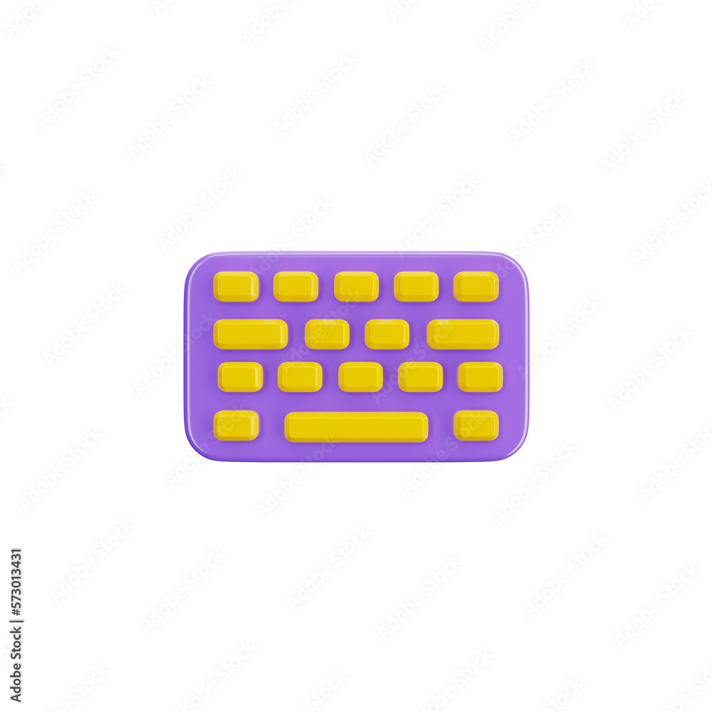 Keyboard 3d icon and symbol in white background. Modern and minimalistic design. Colorful 3D Rendered Illustration. Keyboard 3d icon and symbol in white background. Modern and minimalistic design. Colorful 3D Rendered Illustration.