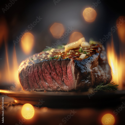 rare steak. Ia Generative