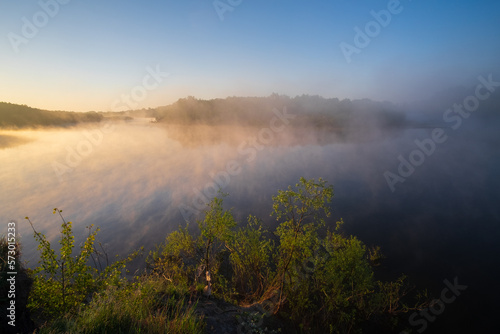 mist over the river