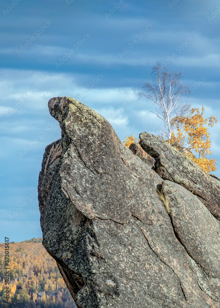 High rock formation in the forest called as Golden Eagle.