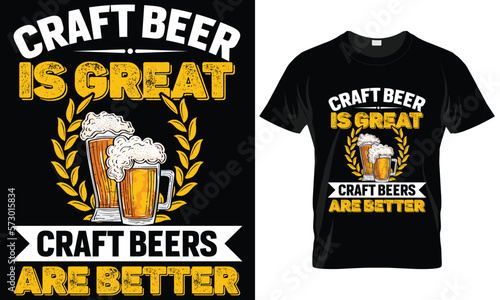 Craft beer Typography T-Shirt Vector Design