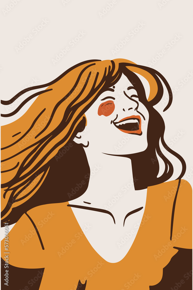 adult woman illustrating international women's day with fictiona created with Generative AI technology adult woman illustrating international women's day with fictiona created with Generative AI technology