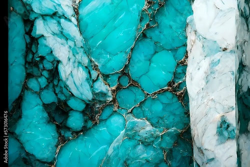 Abstract background of stone texture. Turquoise marble pattern