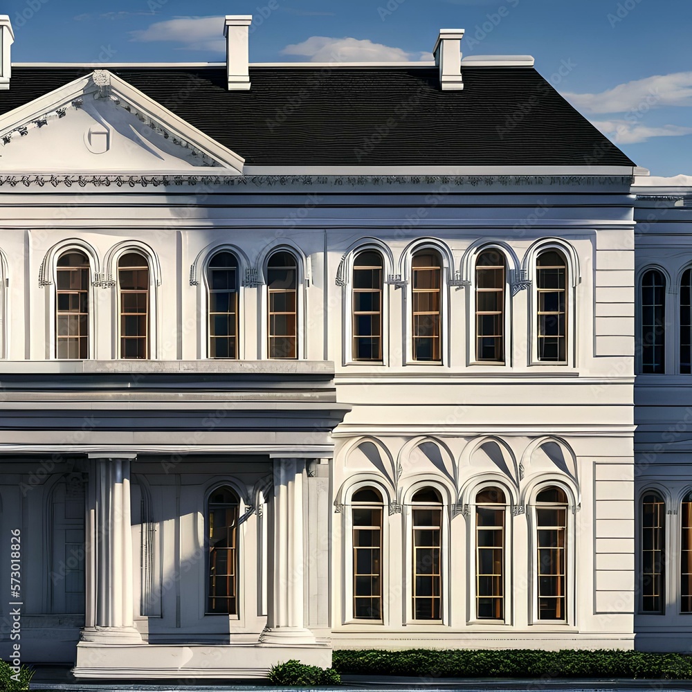 2A all-white house with large windows and a simple, clean design 2_SwinIRGenerative AI