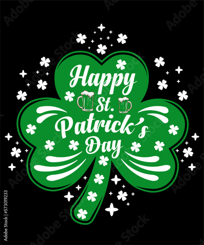 Happy St Patrick's Day T-shirt design vector.