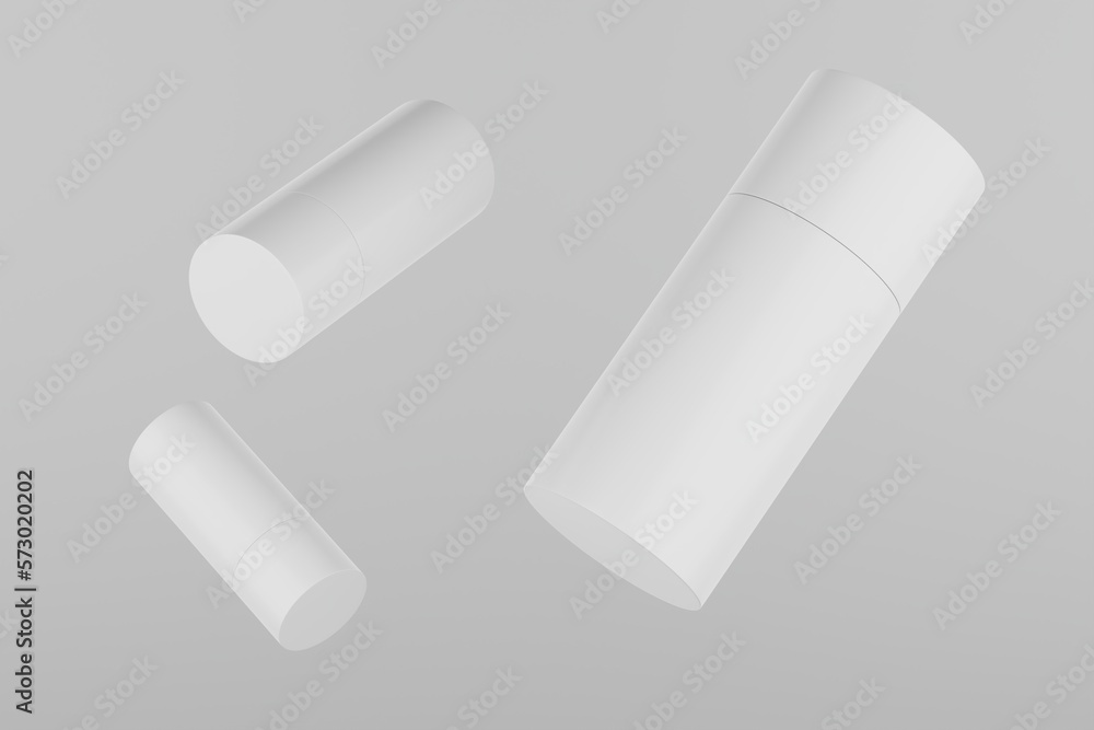 White Plastic Spray Deodorant Multiple Floating Bottle Mockup. 3D Rendering White Plastic Spray Deodorant Multiple Floating Bottle Mockup. 3D Rendering