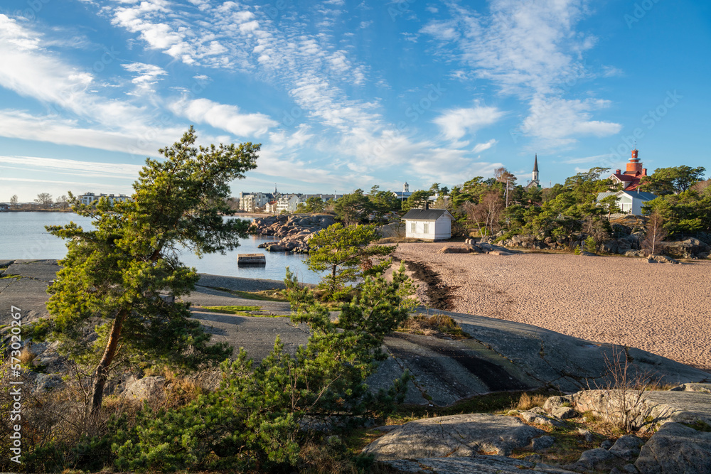 Coastal view of Hanko city, Finland