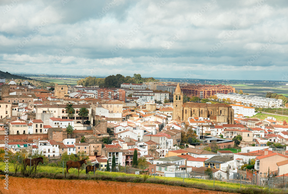 Panoramic View of Caceres: A Historic Cityscape in Spain