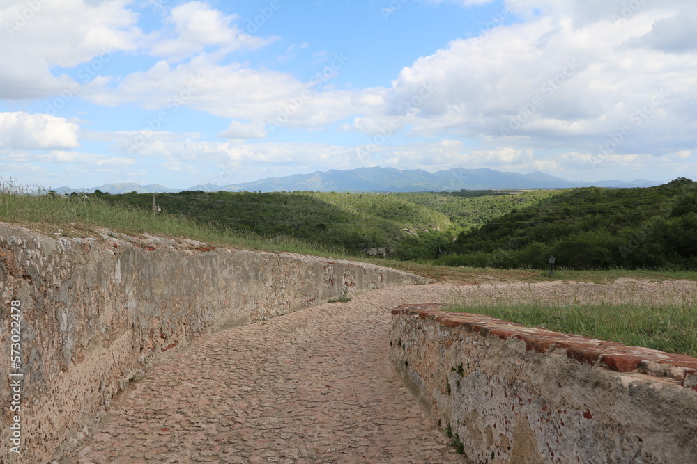 Way from Fortress Castillo del Morro in Cuba, Caribbean Way from Fortress Castillo del Morro in Cuba, Caribbean