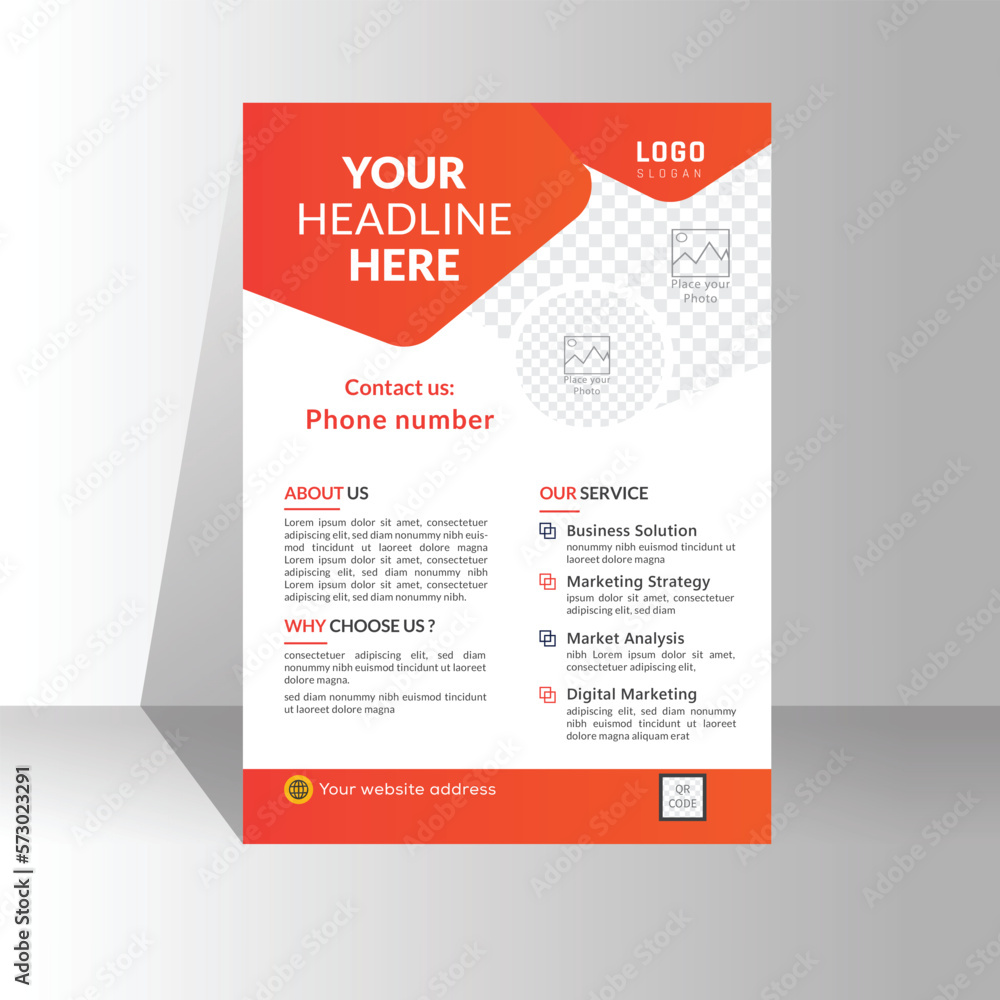 Modern A4 corporate creative clean business flyer design template layout for advertising and promotion growth. vector white background color circle design flyer template. unique image flyer inspire Modern A4 corporate creative clean business flyer design template layout for advertising and promotion growth. vector white background color circle design flyer template. unique image flyer inspire