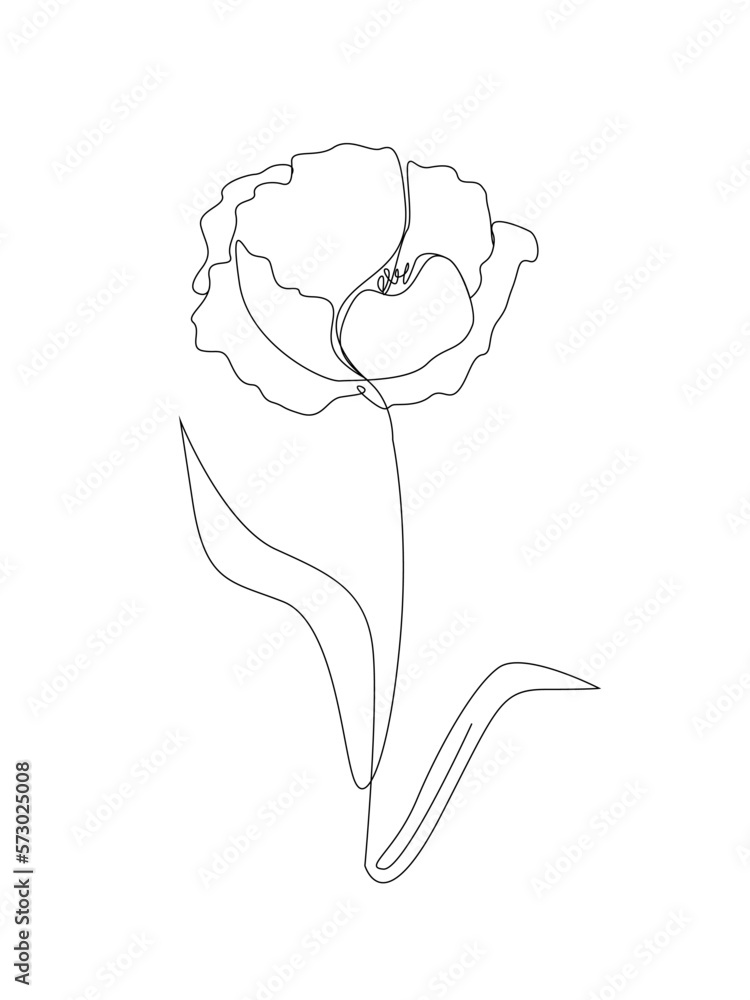 Poppy with leaves one line drawing.Continuous line drawing of flower.Hand drawn poppy.Single one line flower poppy.Flower outline sketch. Poppy with leaves one line drawing.Continuous line drawing of flower.Hand drawn poppy.Single one line flower poppy.Flower outline sketch.