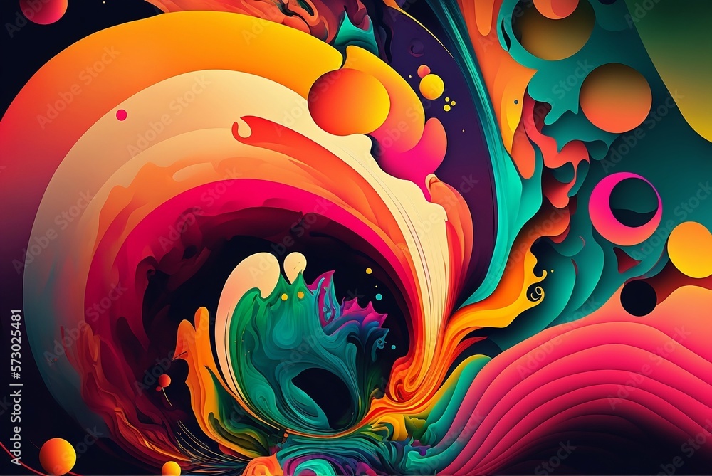 Fototapeta premium Abstract colorful background with generative AI