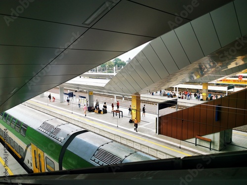 Obraz na płótnie stacja, perony, dworzec, PKP, Warszawa Zachodnia, przebudowa, remont, kolej, przewozy, przewóz, miejski, podróż, architektura, budowa w salonie