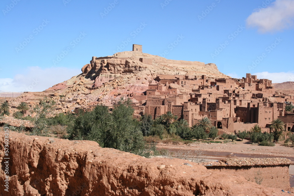 Ancient walled city in Ouarzazate, Morocco