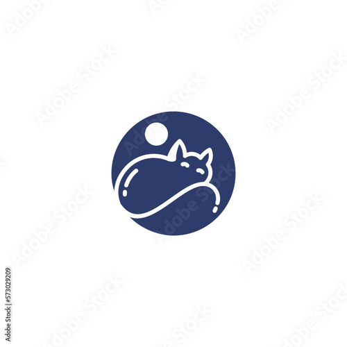 sleeping cat,logo designs,vector,illustration,icon,silhouette,lineart,monogram,for animal business
