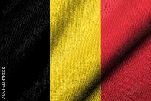 3D Flag of Belgium waving