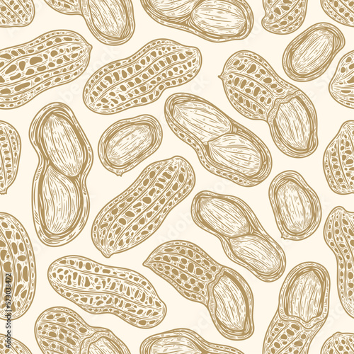 Vector peanuts seamless pattern