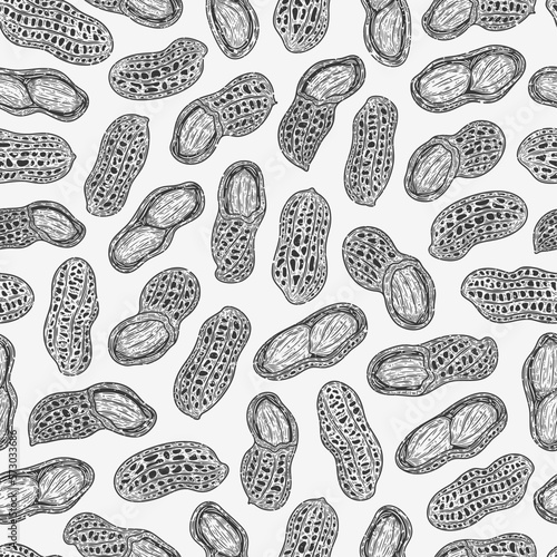 Vector peanuts seamless pattern