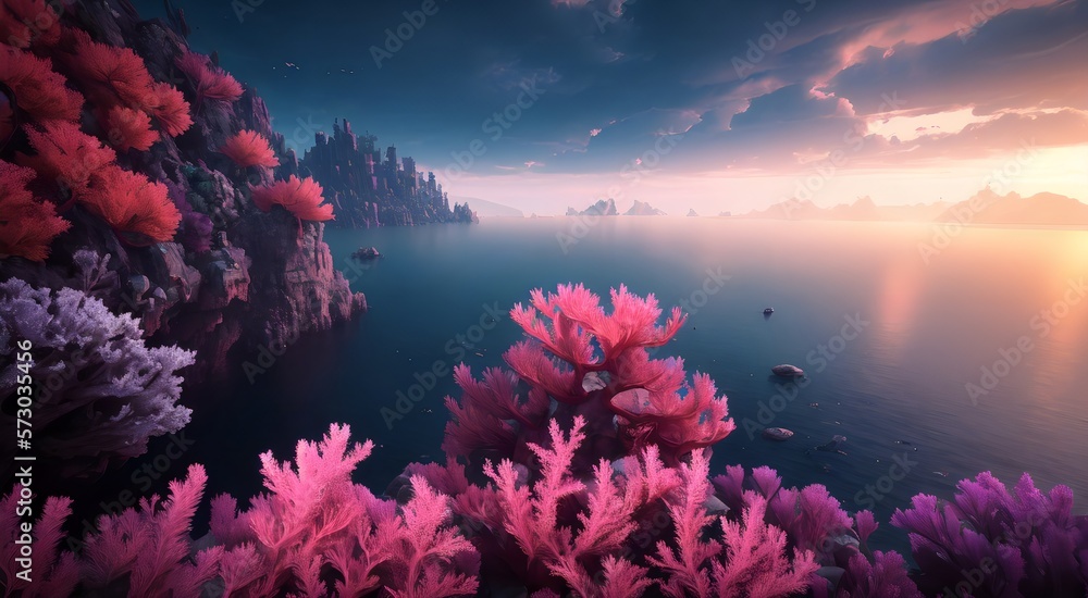 Fototapeta premium Underwater paradise: Tropical coral reef [AI Generated]
