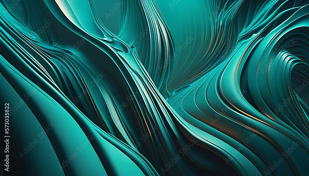 Obraz premium Bright turquoise background new quality universal colorful technology stock image illustration design, generative ai