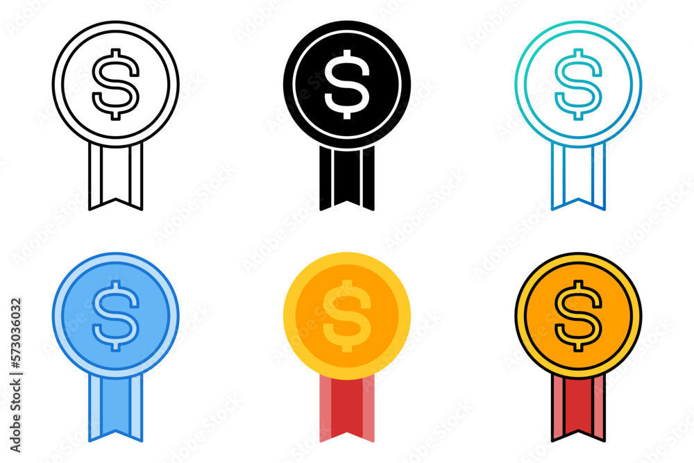 Dollar Badge in flat style isolated Dollar Badge in flat style isolated