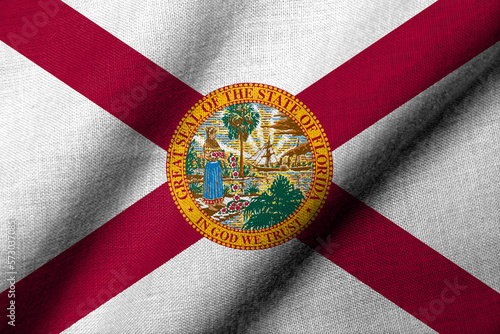 3D Flag of Florida waving
